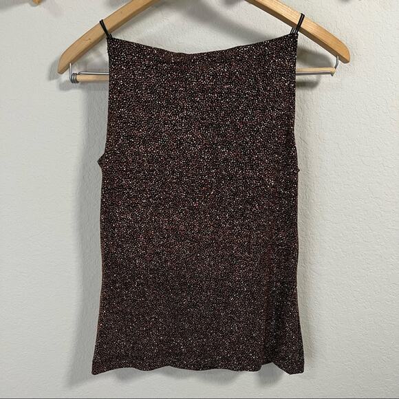 Vintage My Michelle Glitter Square Neck Tank Top Size Large - Picture 4 of 10